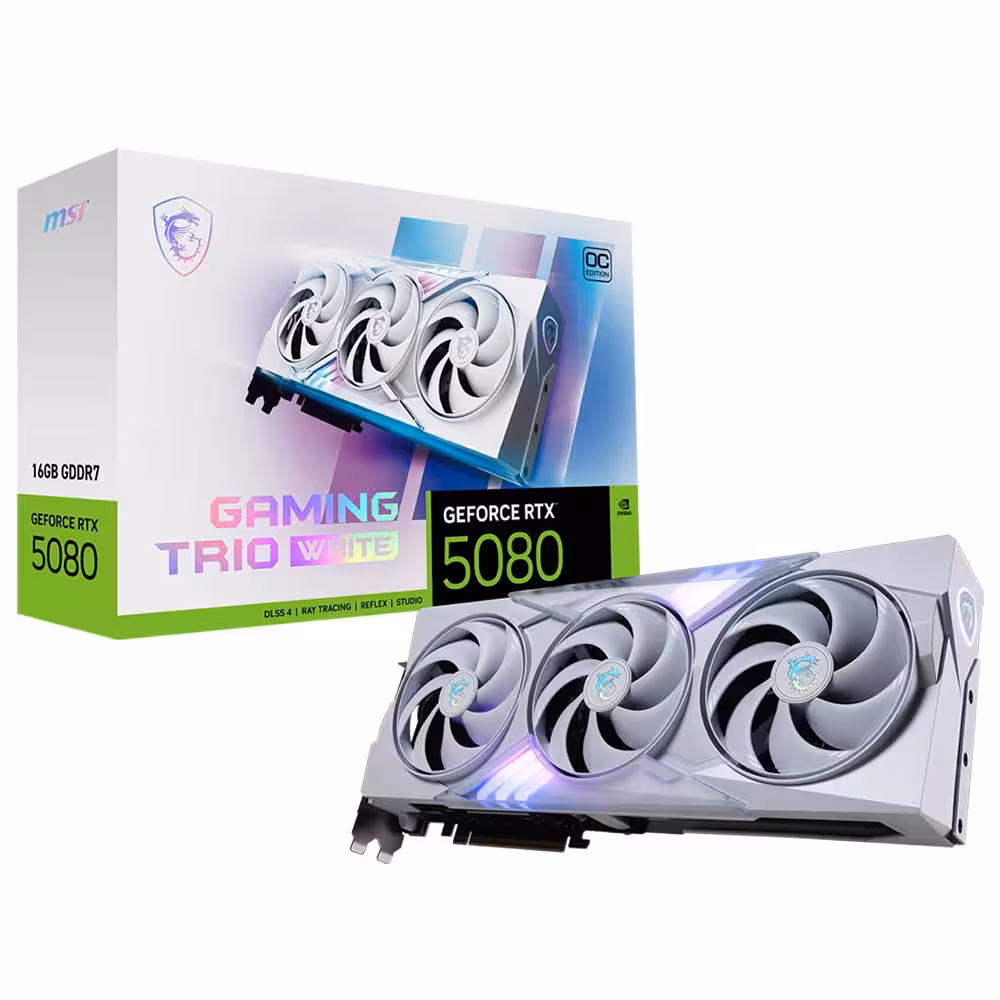کارت گرافیک ام اس آی MSI RTX 5080 TRIO 16GB OC WHITE