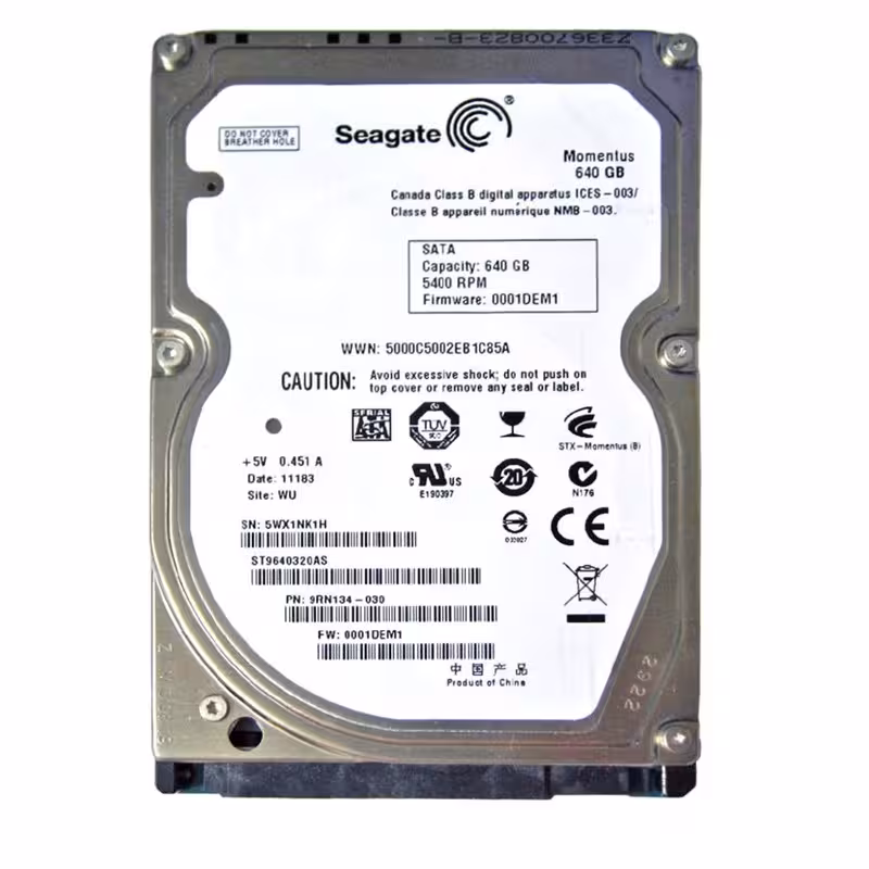 هارد لپ تاپی سیگیت ظرفیت 640 گیگابایت مدل ST9640320AS