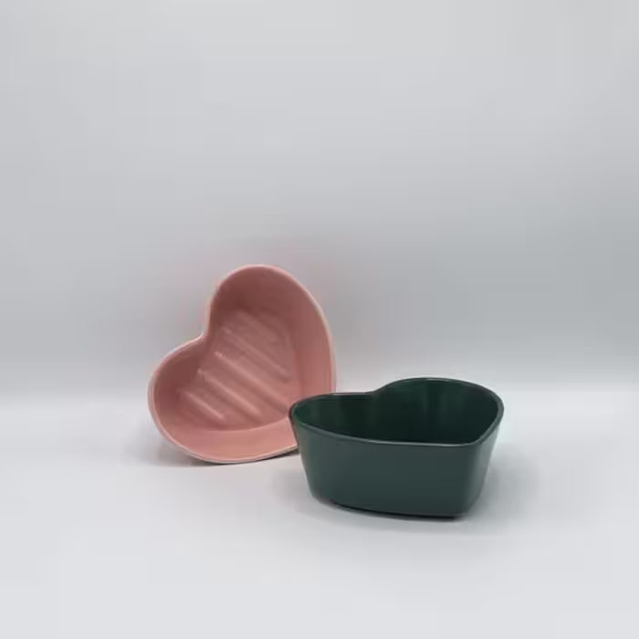 ظروف سرامیکی - کاسه قلب تک رنگ