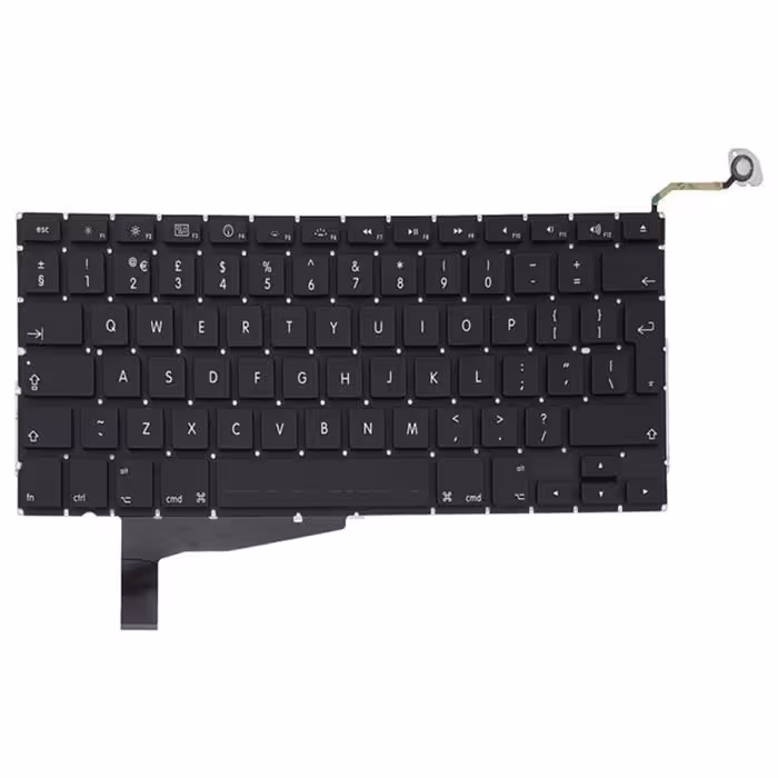 کیبورد لپ تاپ اپل MacBook Pro A1286 LAT 2008 مشکی اینتربزرگ به همراه کلید پاور