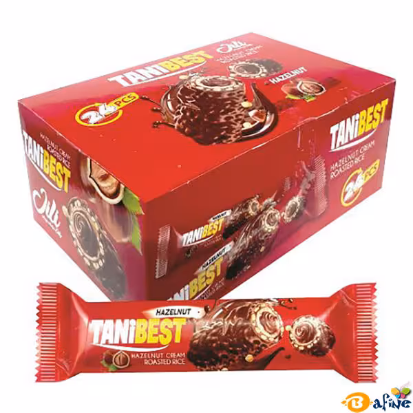 قیمت و خرید شکلات تانی بست با روکش کاکائویی شیری طعم فندق