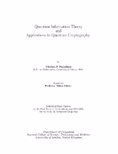 خرید و دانلود نسخه کامل کتاب Quantum Information Theory and Applications to Quantum Cryptography