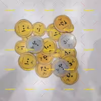 سکه چوبی بزرگ مگنتی (پک معلمی) کد 612 تابلو سازی رضا (پس کرایه)