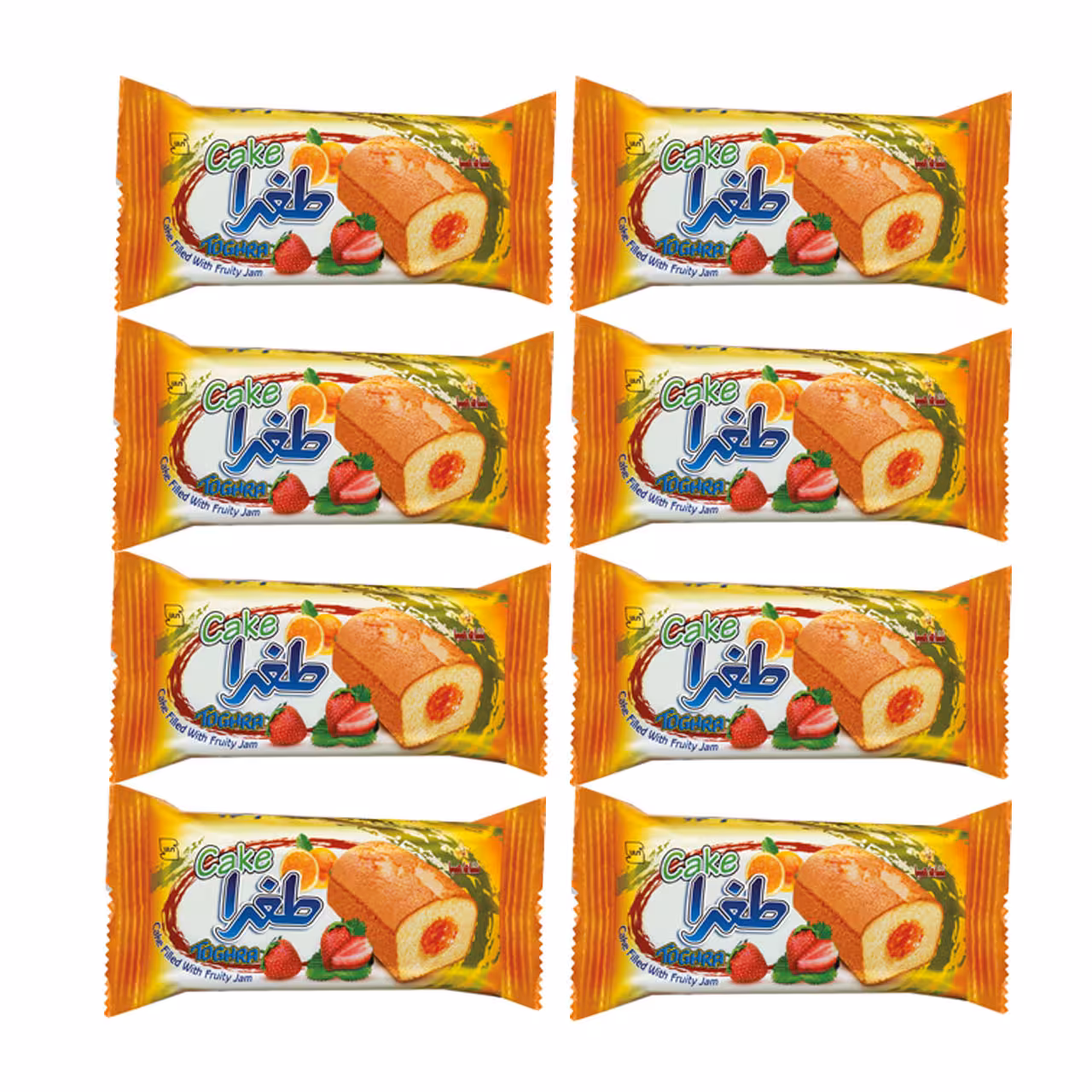 کیک مغزدار میوه ای طغرا 70 گرمی بسته 24 عددی