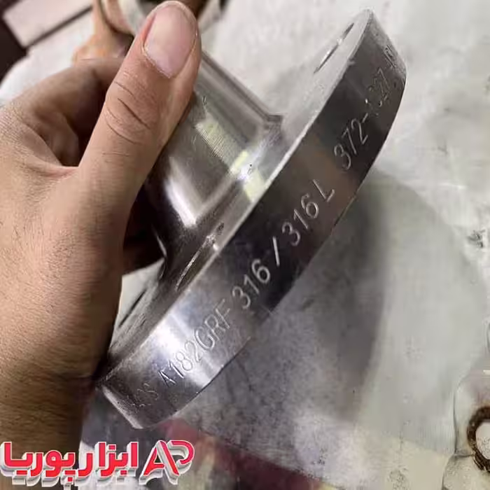 فلنج گلودار تبدیلی 2 /1 1*2 اینچ استنلس استیل ریس فیس رده 40 کلاس 150 B16.5 از جنس A182/F316 316L