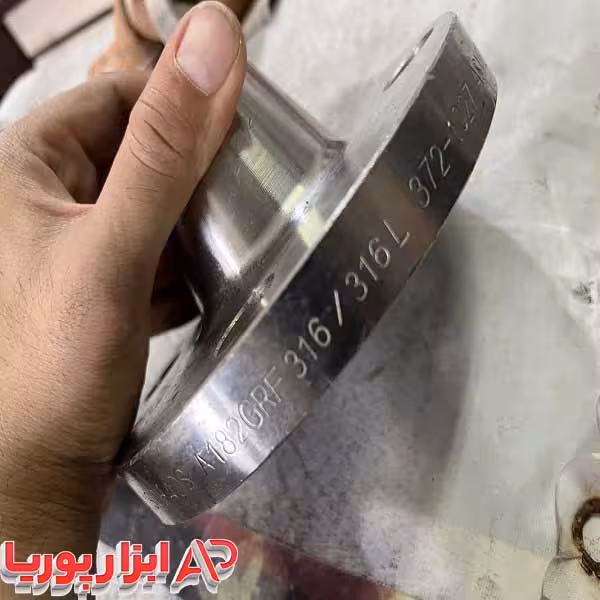 فلنج گلودار تبدیلی 2 /1 1*2 اینچ استنلس استیل ریس فیس رده 40 کلاس 150 B16.5 از جنس A182/F316 316L