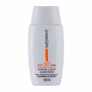 ضد آفتاب بی رنگ ژیناژن مدل Fusion liquid مناسب پوست چرب و مختلط 50 میلی لیتر