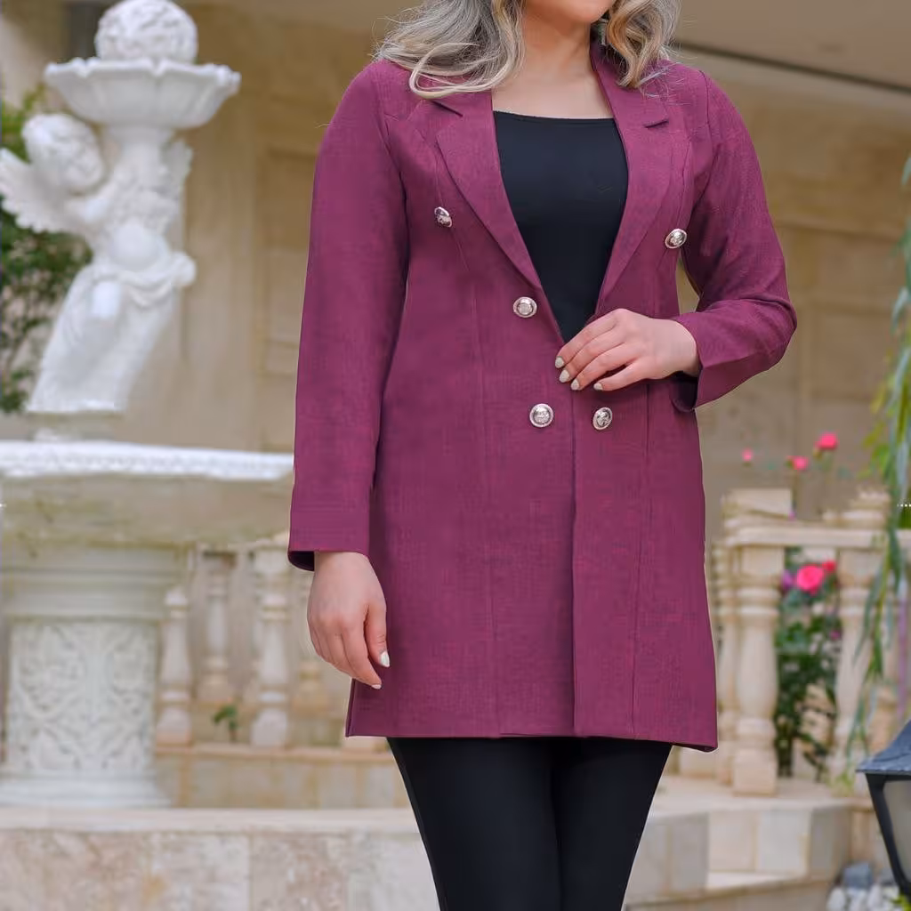 مانتو کتی 6 دکمه قد 85 تابستانه و باکیفیت سایز 38 تا 48 