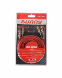 کابل سیم آرسی برند سانی (SUNNY) با کانکتورهای 2RCA به 2RCA، برای انتقال صدای با کیفیت در سیستم‌های صوتی