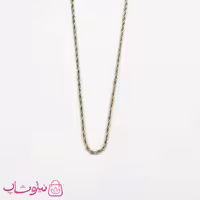 زنجیر طنابی دو رنگ استیل طول 60 سانت عرض 2 میل کد 1291