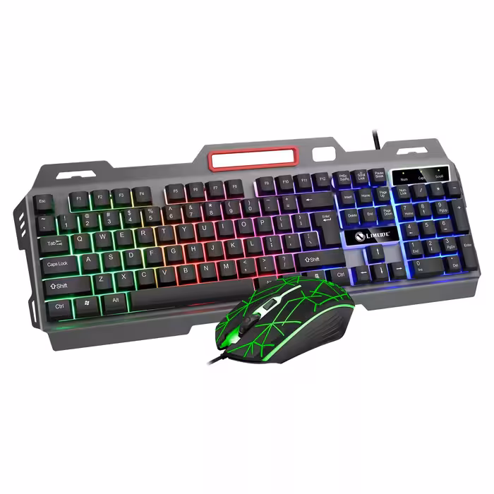 کیبورد و ماوس گیمینگ لایماید مدل T19، سوییچ ممبران، Full-Size، نورپردازی LED RGB