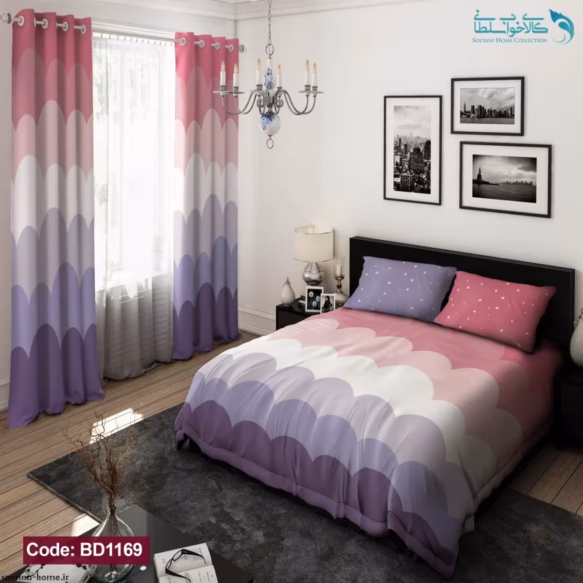 روتختی طرح ابری دونفره کد BD1169