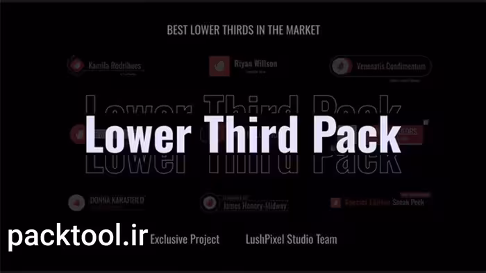 دانلود پروژه زیرنویس آماده پریمیر پرو Professional Logo Lower Thirds - پک تول