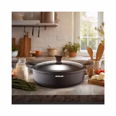 ماهیتابه دو دسته 32سانت چدن عرشیا مدلCO498-3118