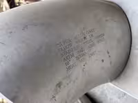 زانو 10 اینچ 45 درجه رده 40 مانیسمان  از جنس  ANSI A 403/ WP 304