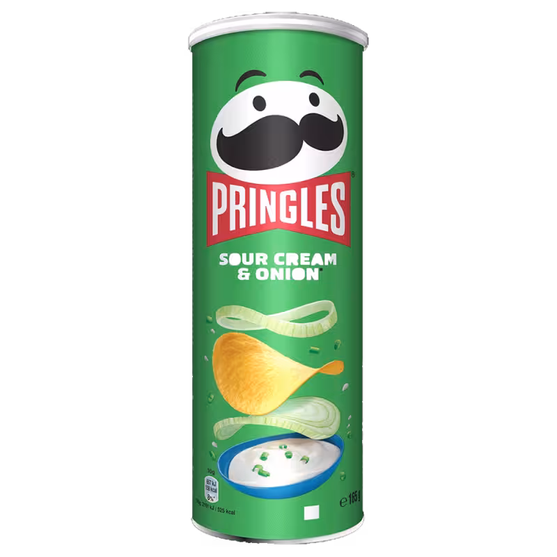 چیپس پرینگلز با طعم پیاز و خامه 165 گرمی