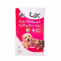 شیر خشک ویژه سگ و گربه برند پرسا وزن 450گرم