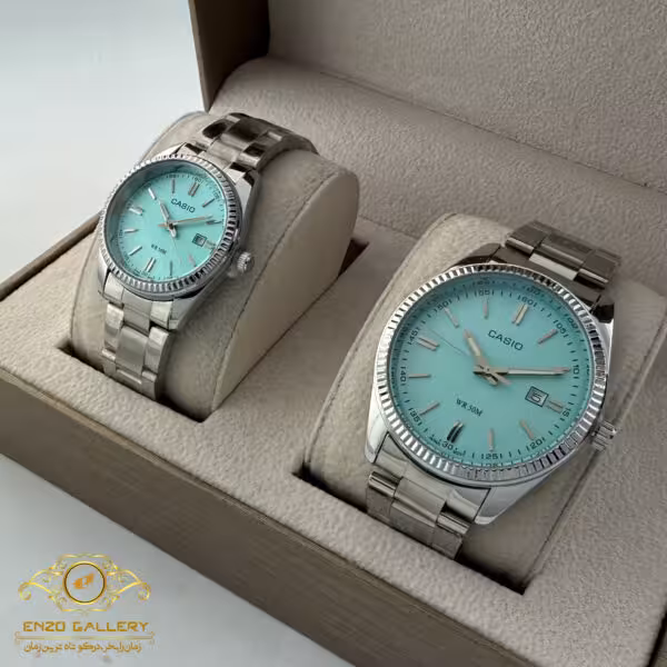 ساعت مچی کاسیو ست مردانه زنانه تک موتوره جدید casio c713