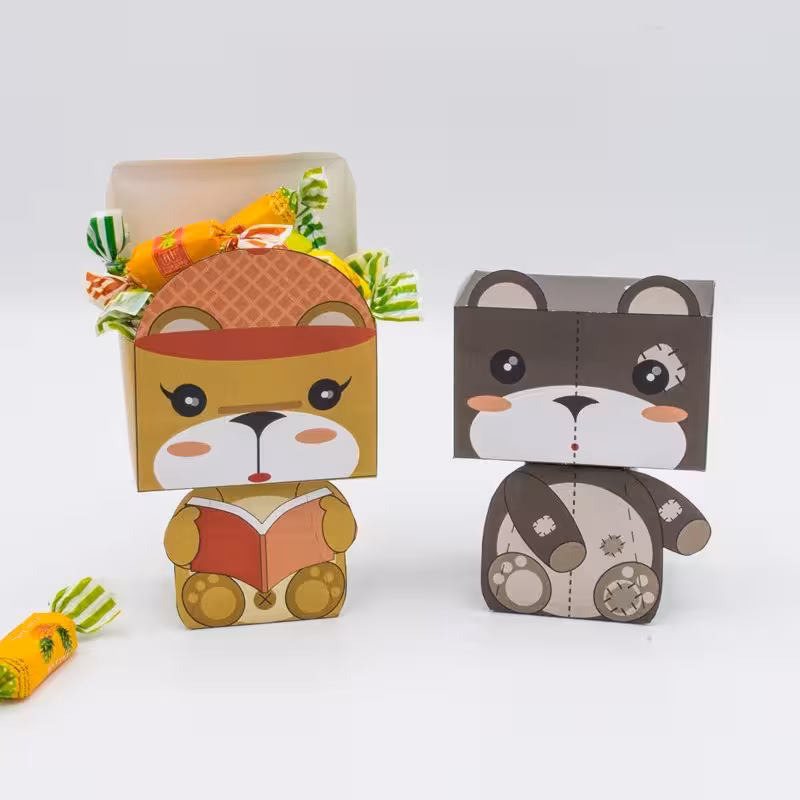 جعبه شکلات و جعبه گیفت مدل خرس بانمک 10 سانتی 