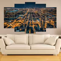 تابلو شاسی 10 تیکه طرح شهر 4 سایز 100X60