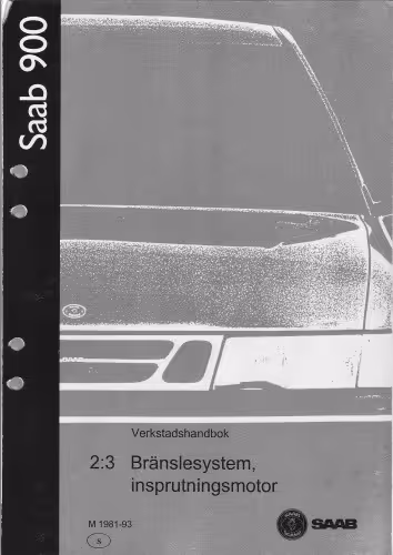 خرید و دانلود نسخه کامل کتاب SAAB 900, M 1981-93. Verkstadshandbok, 2:3 : Bränslesystem, insprutningsmotor
