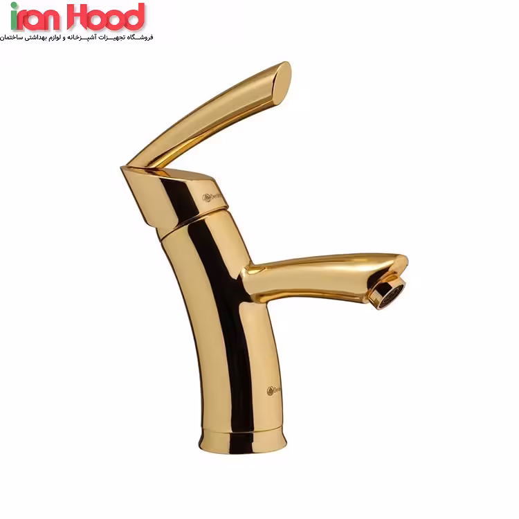 شیر روشویی درخشان مدل تاپ طلایی
