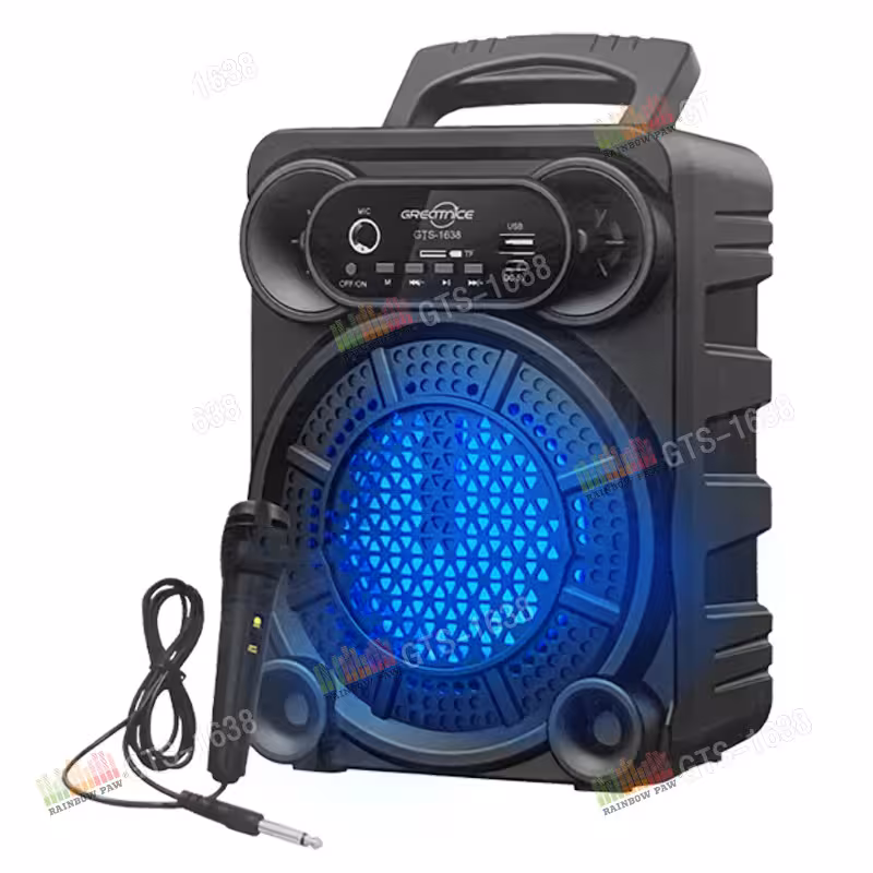 اسپیکر بلوتوث قابل حمل مدل GTS-1638 (میکروفون دار)
