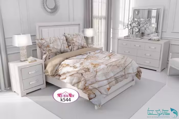 روتختی طرح سنگ سفید دونفره برند Turkev کد K544