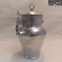 روغن دان مسی چکشی دستساز 2 رو سفید زنجان مدل حکایت