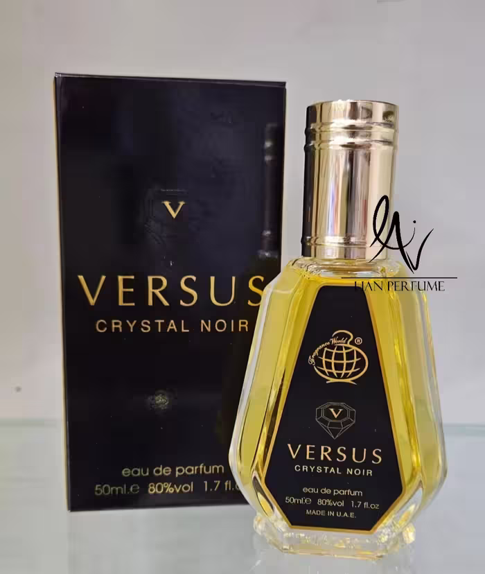 عطر ادکلن ورساچ کریستال نویر مشکی 50 میل فراگرنس ورد ورسوس کریستال Fragrance World versus crystal noir