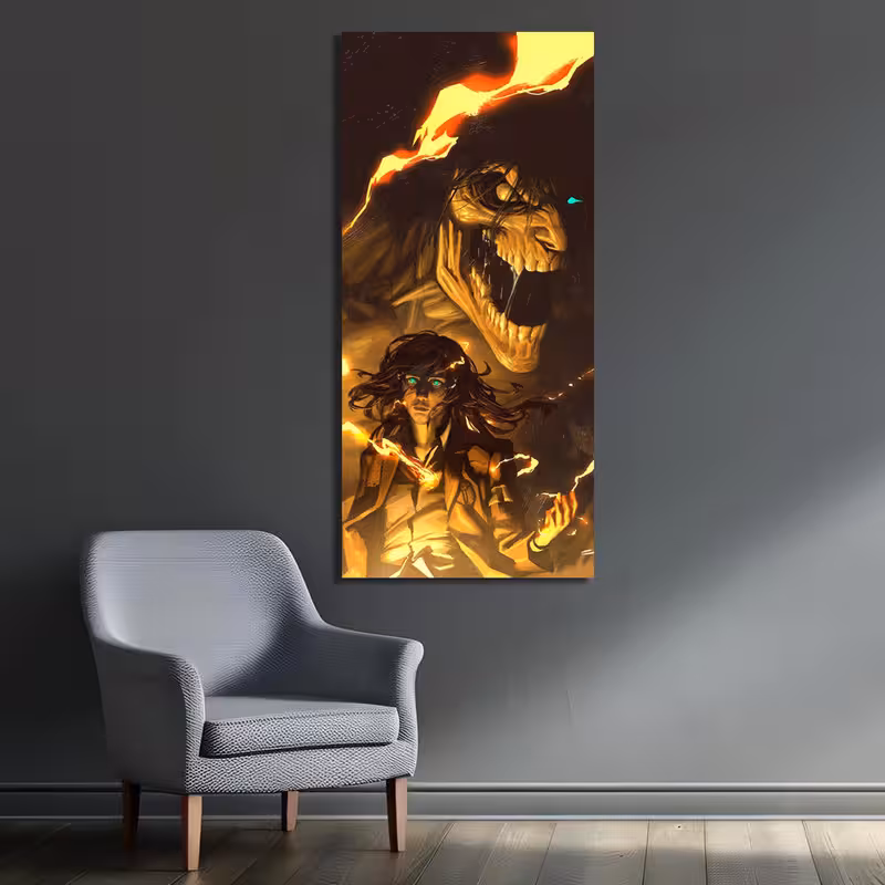 تابلو شاسی مدل انیمه اتک آن تایتان کد AT4 | دنیای قاب