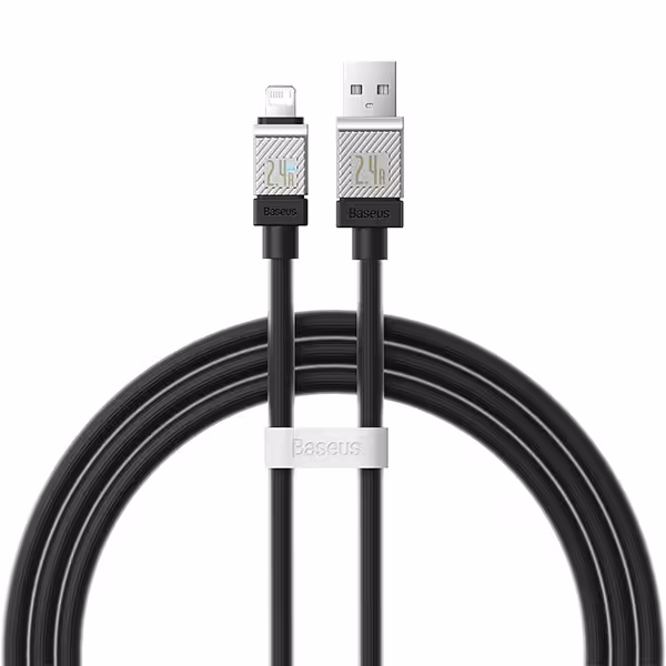 کابل فست شارژ یو اس بی به لایتنینگ 2.4 آمپر بیسوس مدل CAKW000501