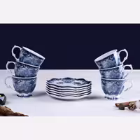 فنجان و نعلبکی چینی آکسفورد مدل تی تایم کد 3012 بسته 6 عددی