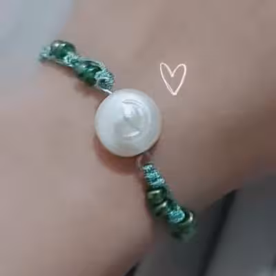 دستبند مروارید اصل باروک سکه ای