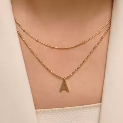 گردنبند چند لاین دخترانه با زنجیر . استیل 316 .کد ORG 516.