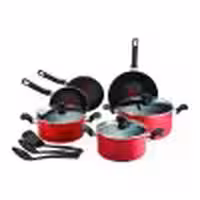 سرویس قابلمه 12 پارچه تفال مدل TEFAL SuperCook قرمز