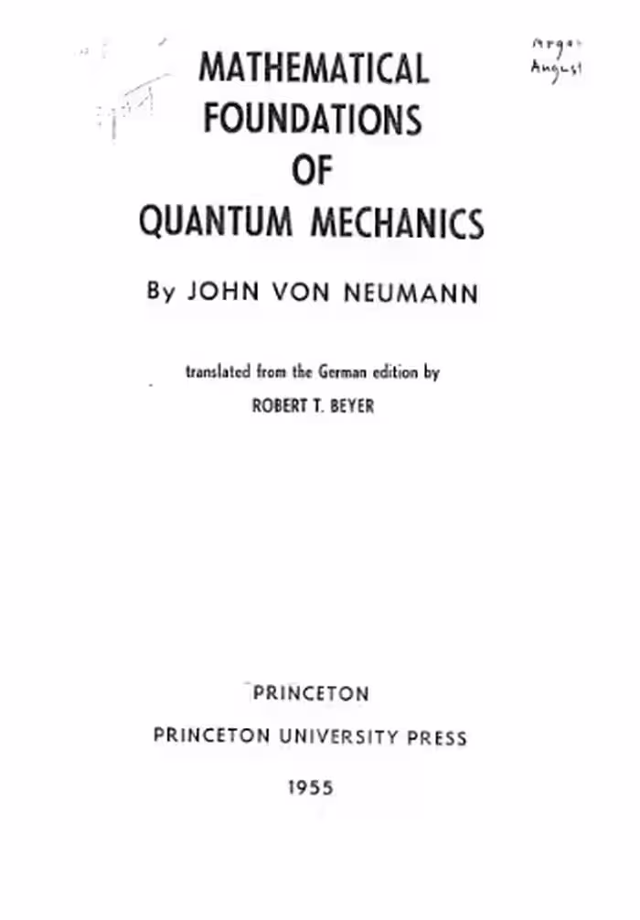 خرید و دانلود نسخه کامل کتاب Mathematical Foundations of Quantum Mechanics