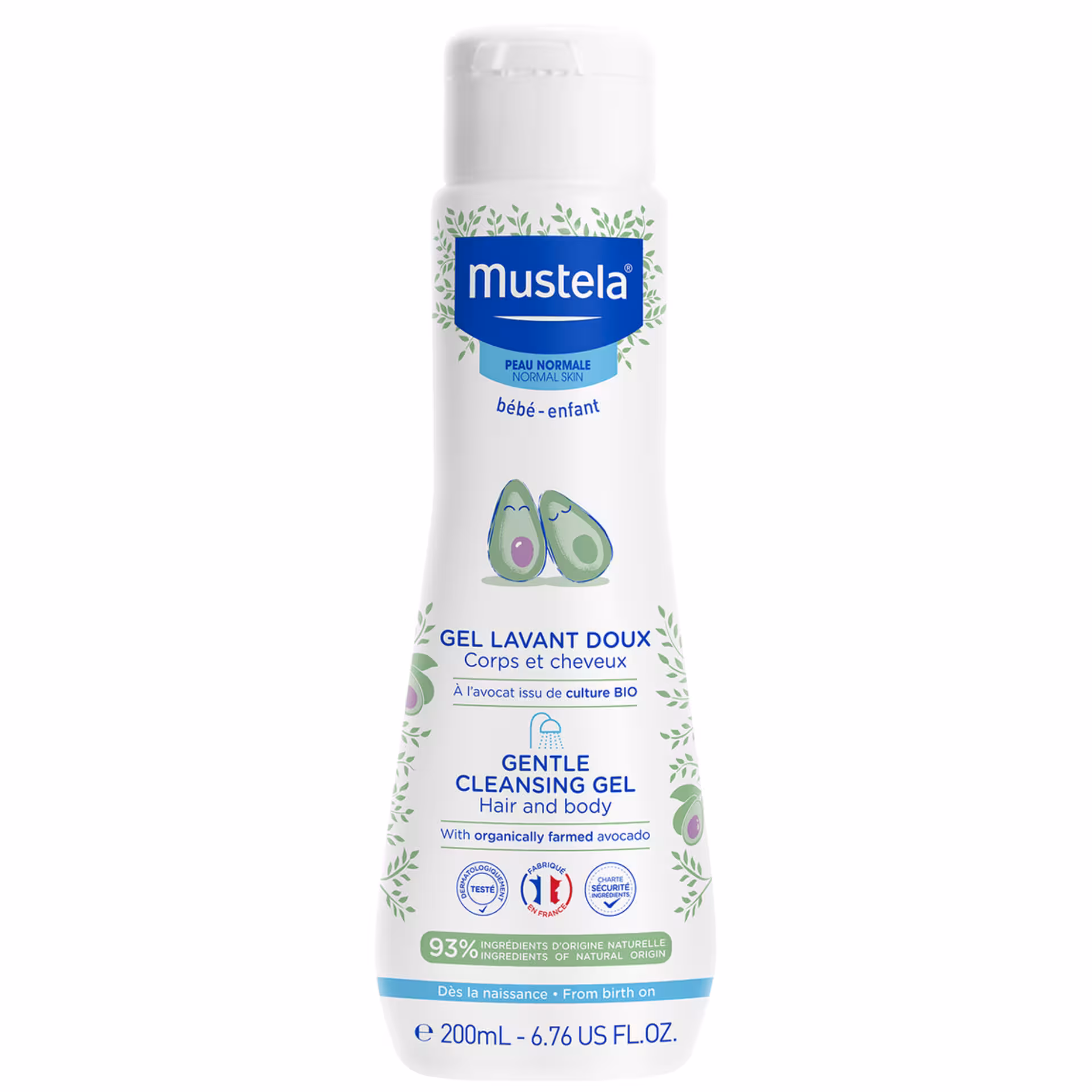 ژل درموکلینزینگ سرو بدن 200 میل موستلا mustela