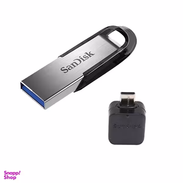 فلش مموری USB 3.0 سن دیسک مدل Cz73 ظرفیت 64 گیگابایت به همراه مبدل Type-C