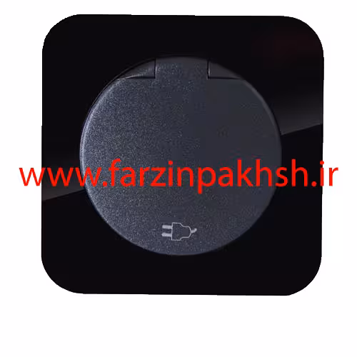 پریز ارت درب دار توکار دلند مدل آوا مشکی