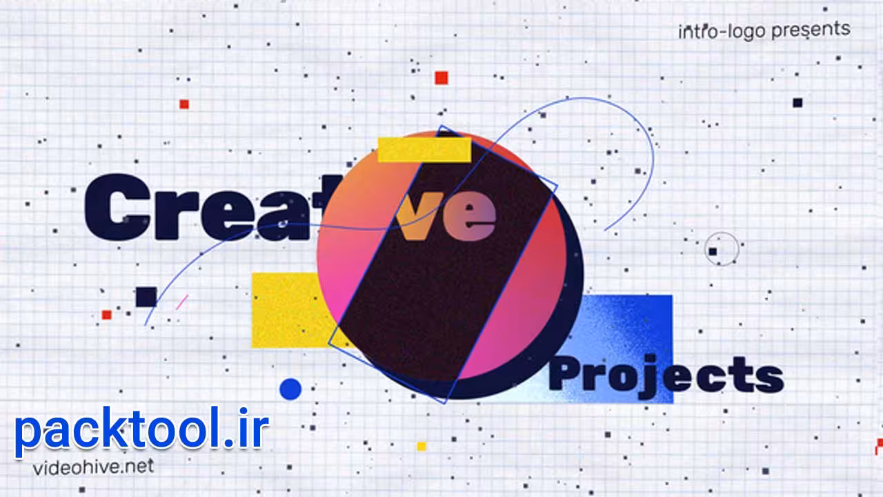دانلود پروژه آماده افتر افکت لوگو موشن مینیمال Shapes In Motion Logo - پک تول
