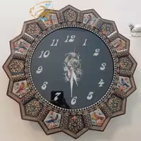 ساعت خورشیدی خاتم کاری گل ومرغ باصفحه جیر