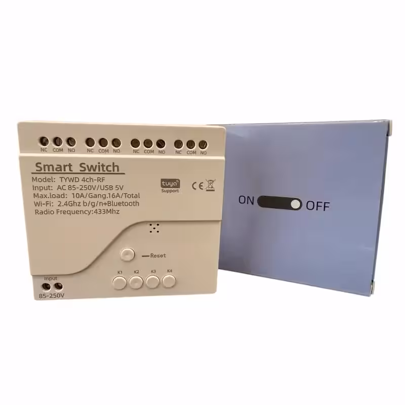 رله سوئیچ هوشمند چهار کانال تابلویی TUYA مدل TYWD