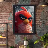 تابلو مدل angry birds فریم مشکی