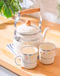 کتری و لیوان لعابی آجار ترکیه Acar