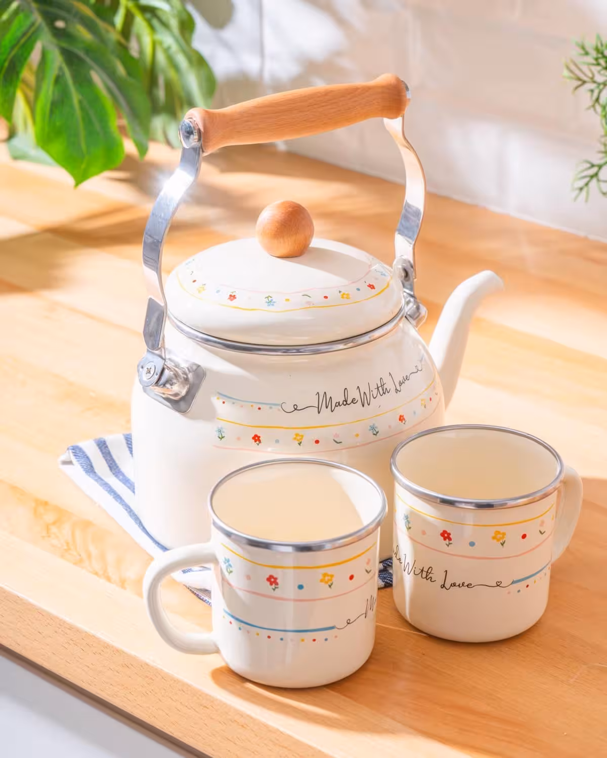 کتری و لیوان لعابی آجار ترکیه Acar