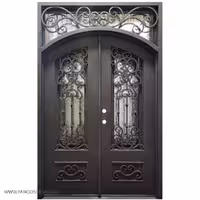 درب  ورودی فلزی با طرح شیشه مات کد 1212