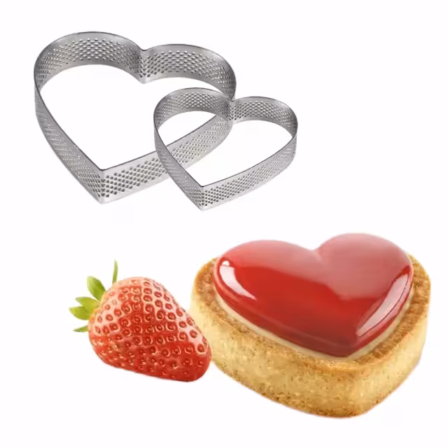 رینگ تارت قلبی سایز 10 درارتفاع 3