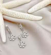 نیمست برف نقره جواهری کد 00188