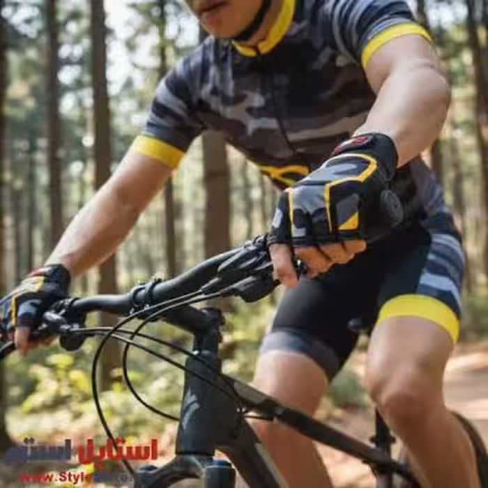 دستکش دوچرخه سواری نیمه انگشتی مدل چریکی کد 2064